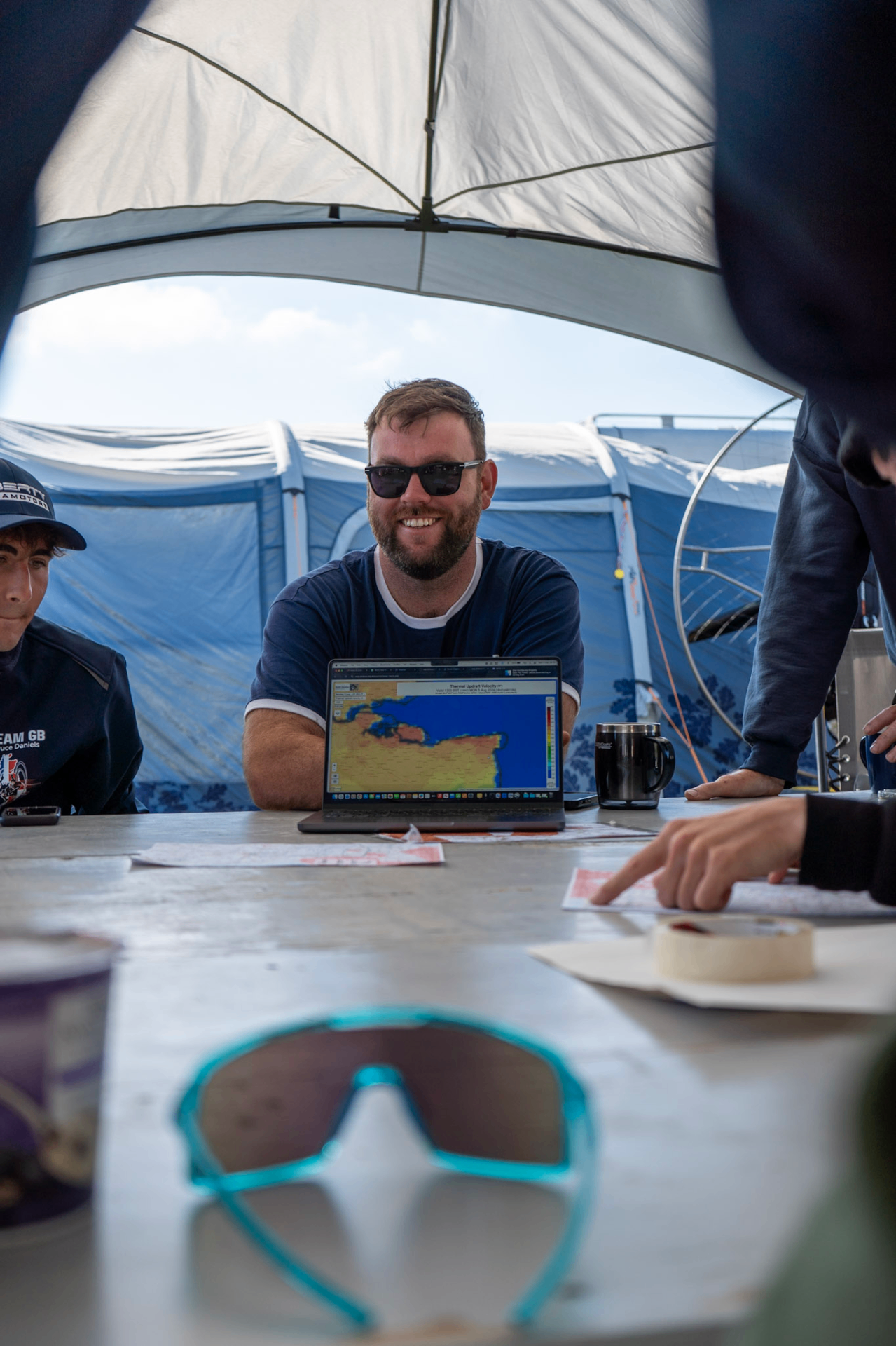 Ric Womersley teaching a paramotor ground school session
